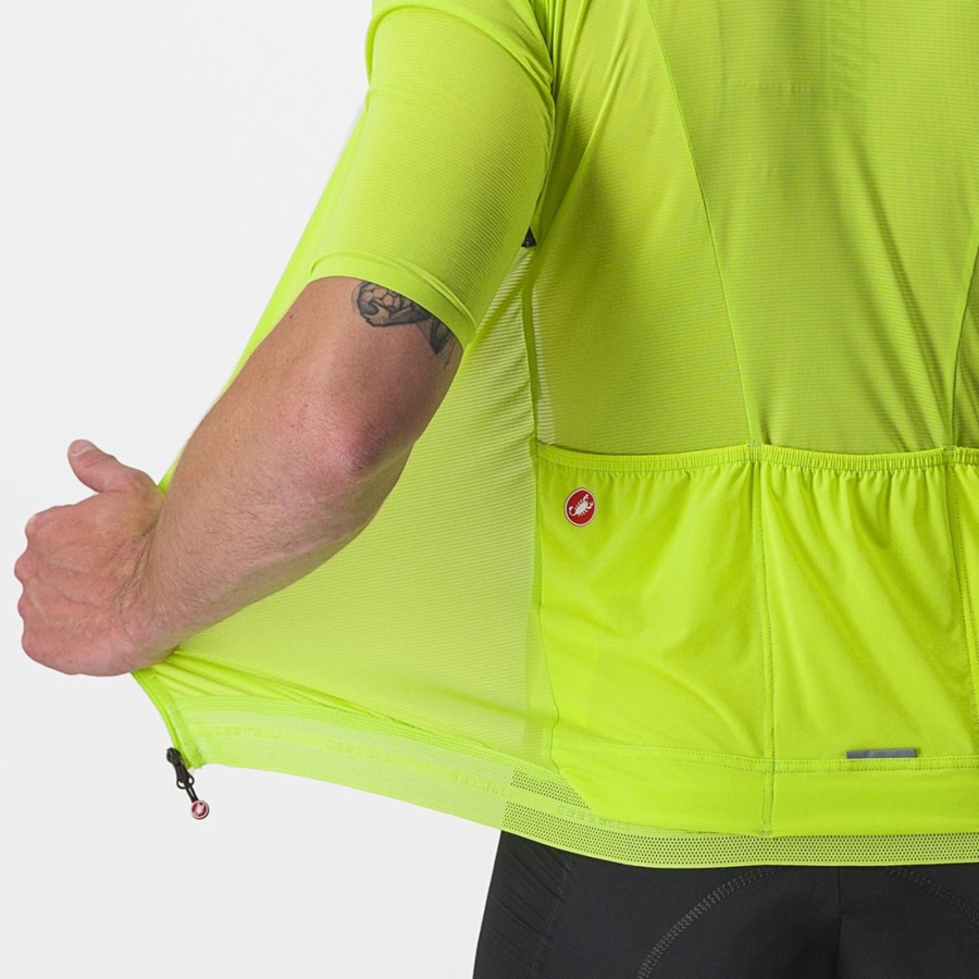 Castelli SUPERLEGGERA 3 Jersey Heren Lichtgroen | 574038EDP