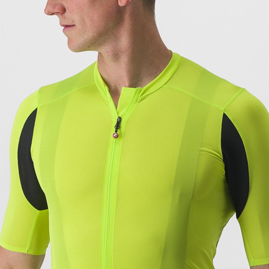 Castelli SUPERLEGGERA 3 Jersey Heren Lichtgroen | 574038EDP