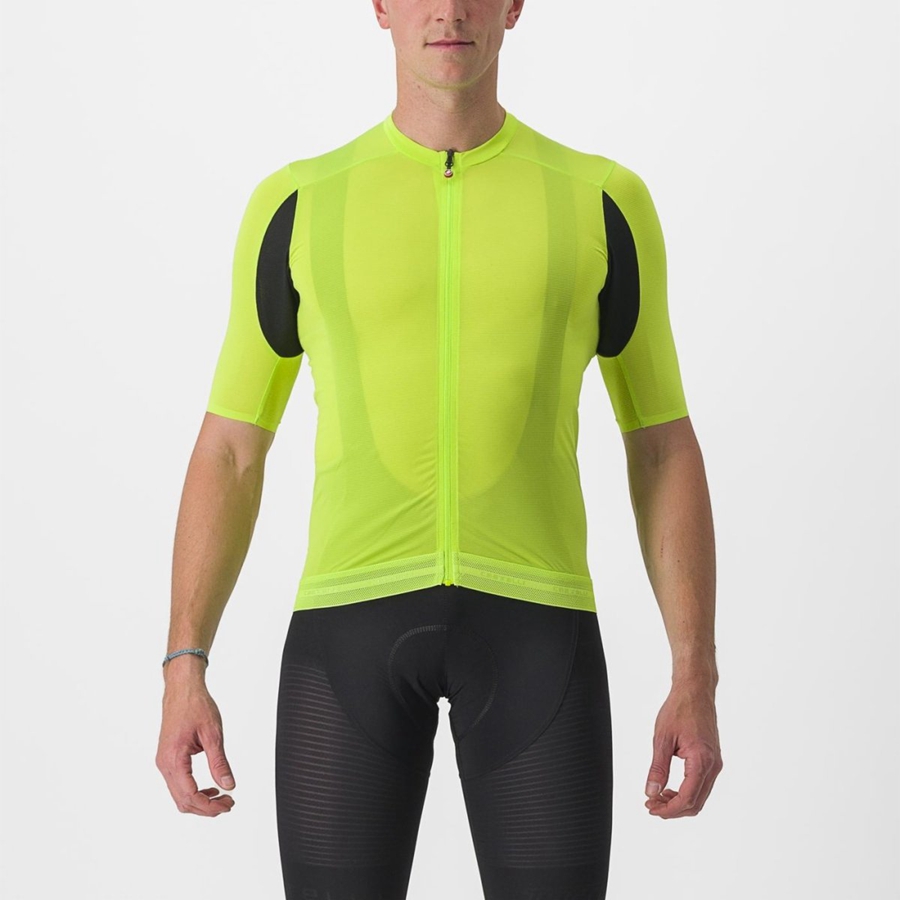 Castelli SUPERLEGGERA 3 Jersey Heren Lichtgroen | 574038EDP