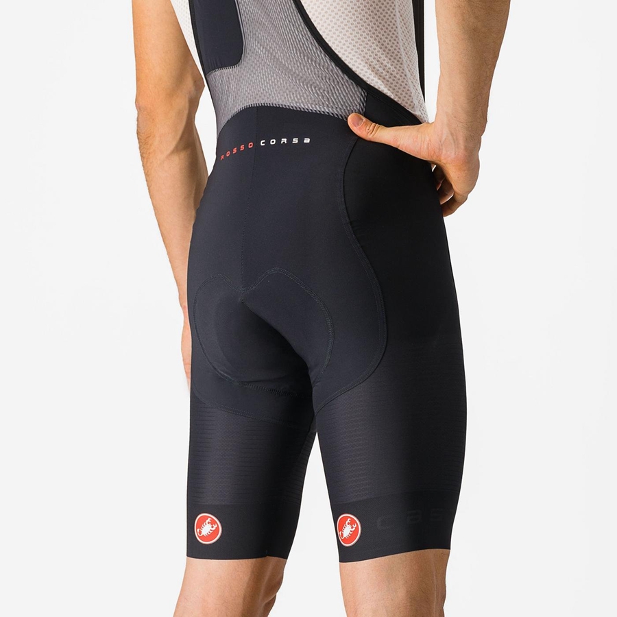 Castelli SUPERLEGGERA Korte Broek Met Slabbetje Heren Zwart | 243568FTG