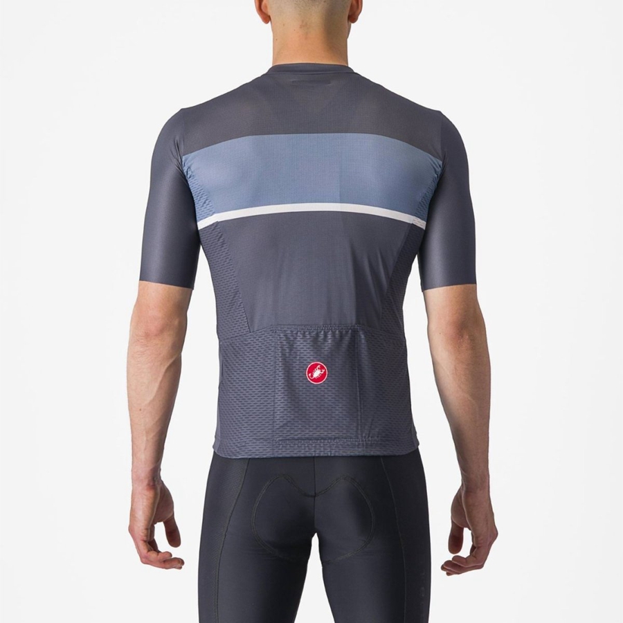 Castelli TRADIZIONE Jersey Heren Blauw Lichtgrijs Blauw | 197603NTC