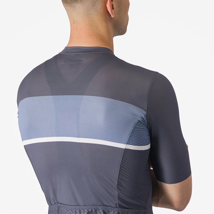 Castelli TRADIZIONE Jersey Heren Blauw Lichtgrijs Blauw | 197603NTC