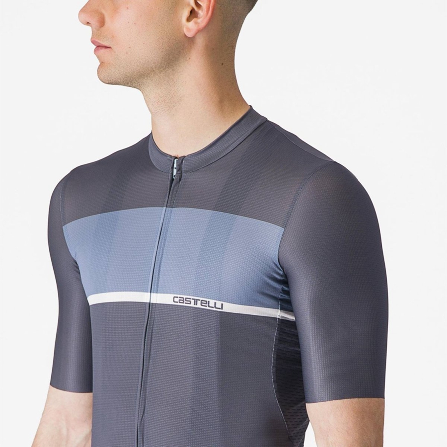 Castelli TRADIZIONE Jersey Heren Blauw Lichtgrijs Blauw | 197603NTC