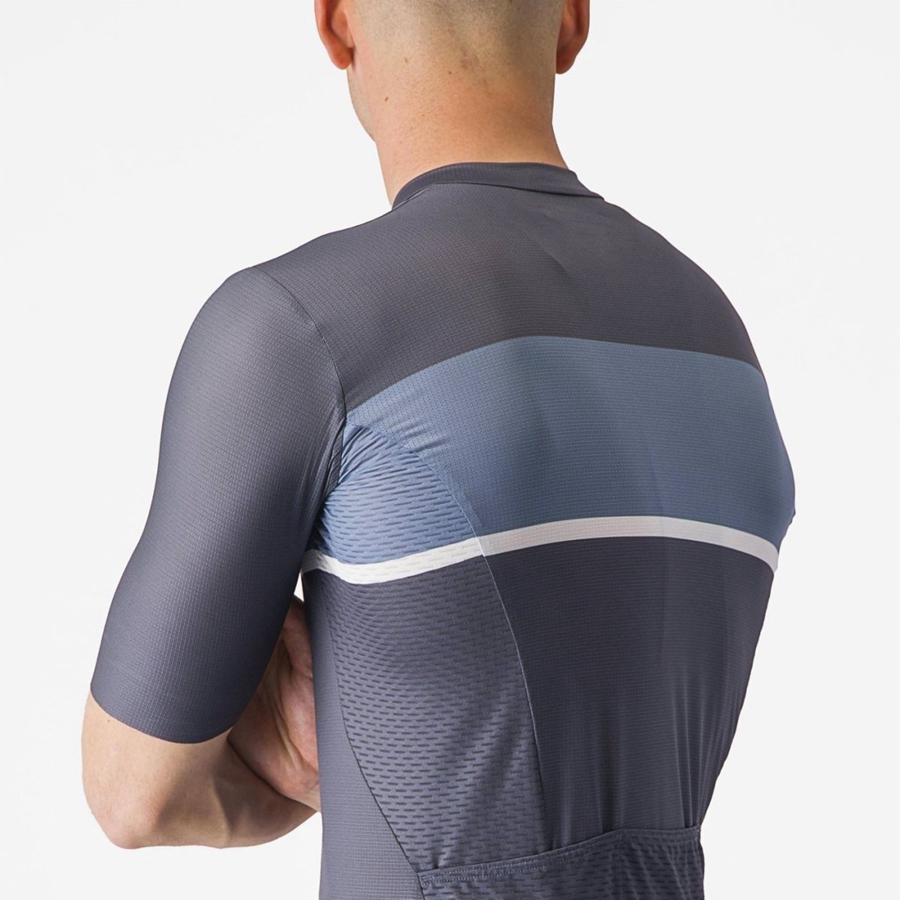 Castelli TRADIZIONE Jersey Heren Blauw Lichtgrijs Blauw | 197603NTC