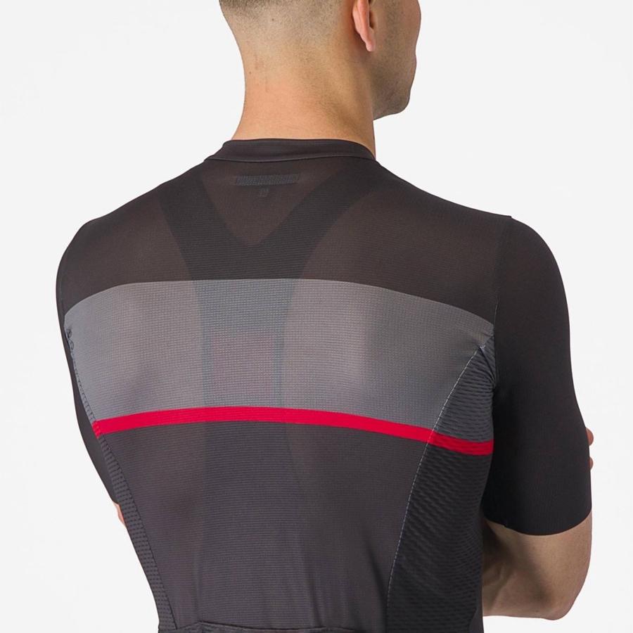 Castelli TRADIZIONE Jersey Heren Zwart Donkergrijs Rood | 896752EQU