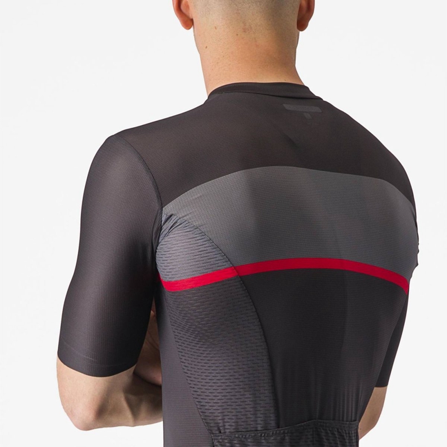 Castelli TRADIZIONE Jersey Heren Zwart Donkergrijs Rood | 896752EQU