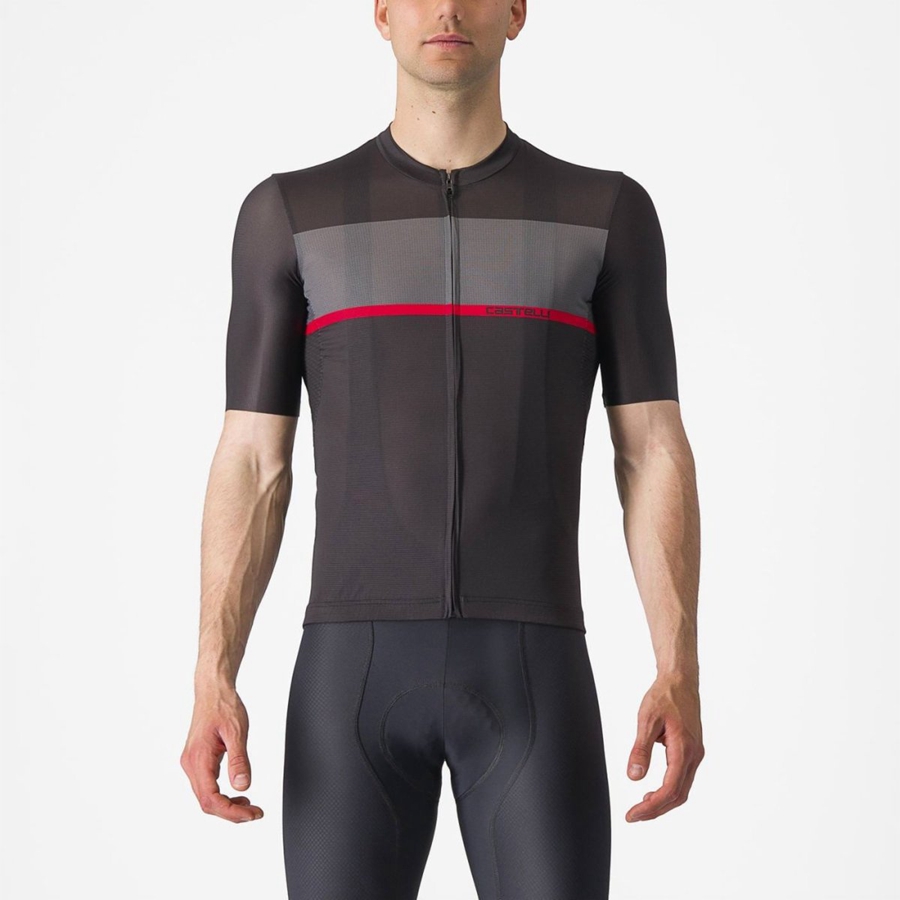 Castelli TRADIZIONE Jersey Heren Zwart Donkergrijs Rood | 896752EQU