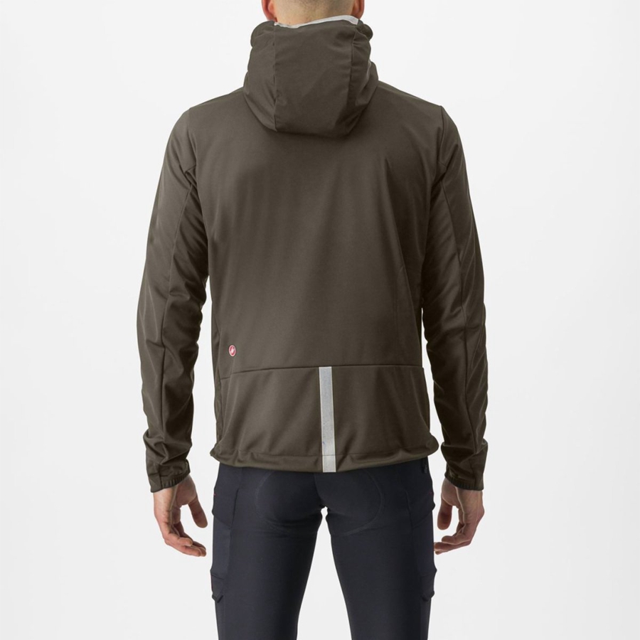 Castelli TRAIL HOODIE Jassen Heren Groen | 845720YXQ