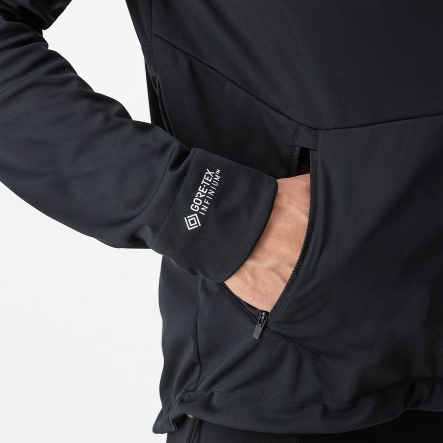 Castelli TRAIL HOODIE Jassen Heren Zwart | 412986BWN