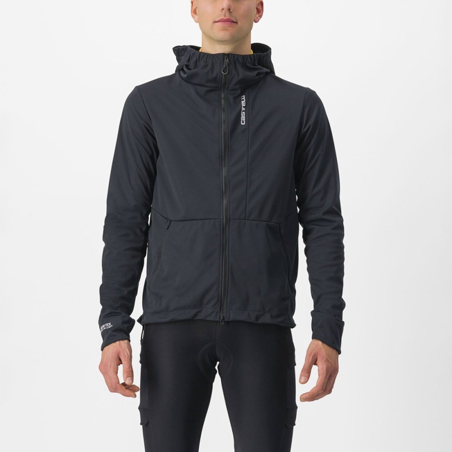 Castelli TRAIL HOODIE Jassen Heren Zwart | 412986BWN