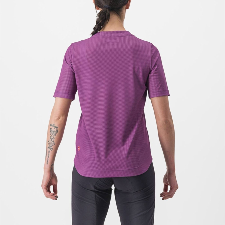 Castelli TRAIL TECH 2 W TEE Jersey Dames Paars | 531026KRV