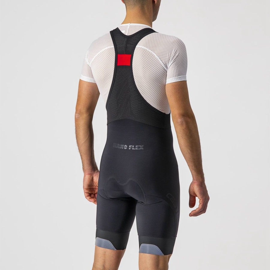 Castelli TUTTO NANO Korte Broek Met Slabbetje Heren Zwart | 351974MCV