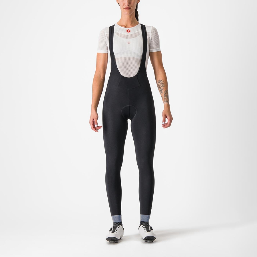 Castelli TUTTO NANO W Panty Met Slabbetje Dames Zwart | 072698MVO