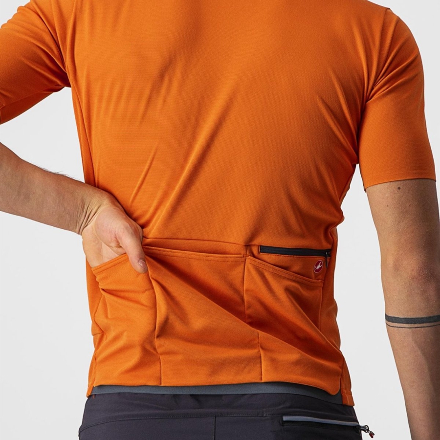 Castelli UNLIMITED ALLROAD Jersey Heren Oranje Rood | 985724QVG