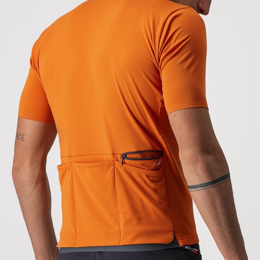 Castelli UNLIMITED ALLROAD Jersey Heren Oranje Rood | 985724QVG