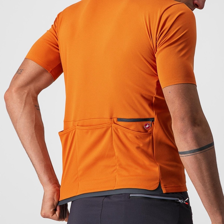 Castelli UNLIMITED ALLROAD Jersey Heren Oranje Rood | 985724QVG