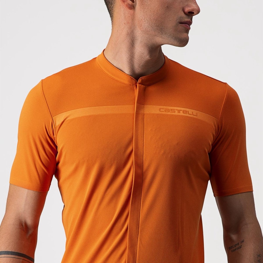 Castelli UNLIMITED ALLROAD Jersey Heren Oranje Rood | 985724QVG