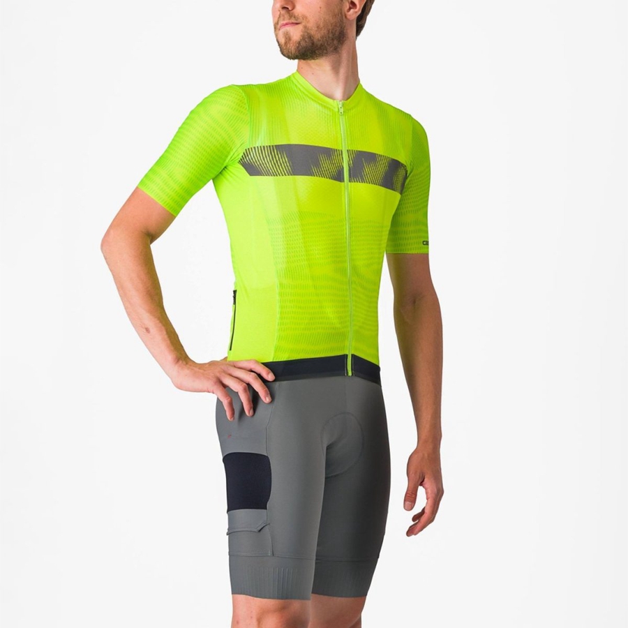 Castelli UNLIMITED ENDURANCE Jersey Heren Lichtgroen Donkergrijs | 197465PGT