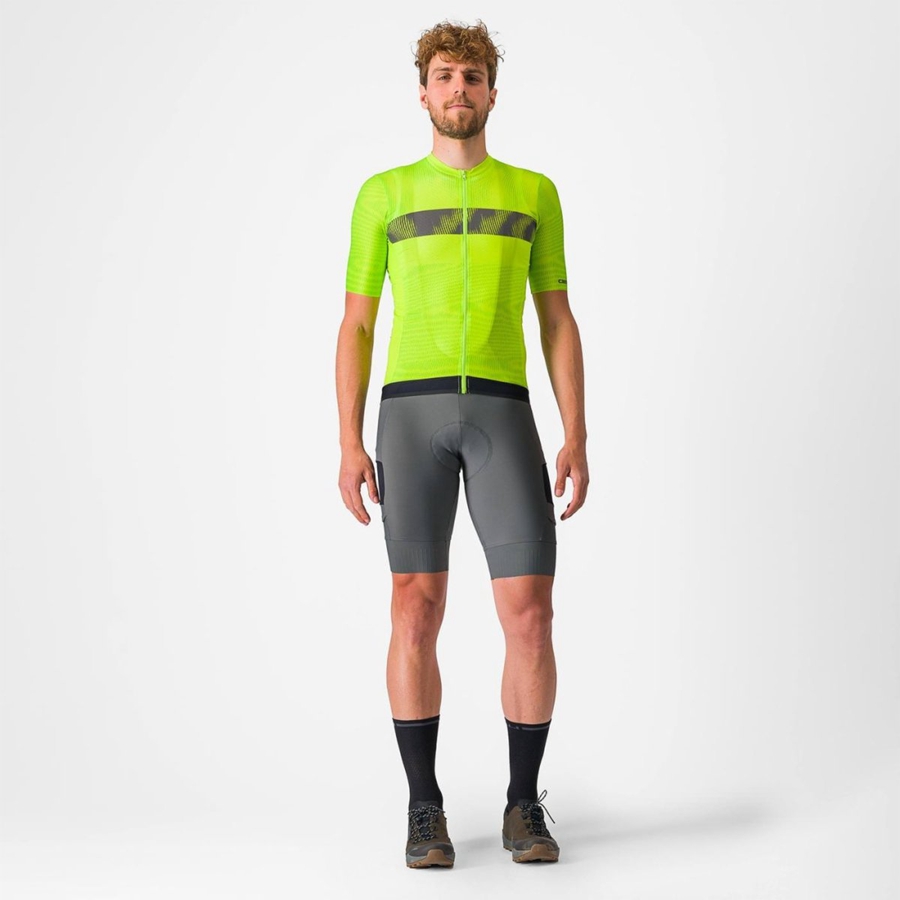 Castelli UNLIMITED ENDURANCE Jersey Heren Lichtgroen Donkergrijs | 197465PGT