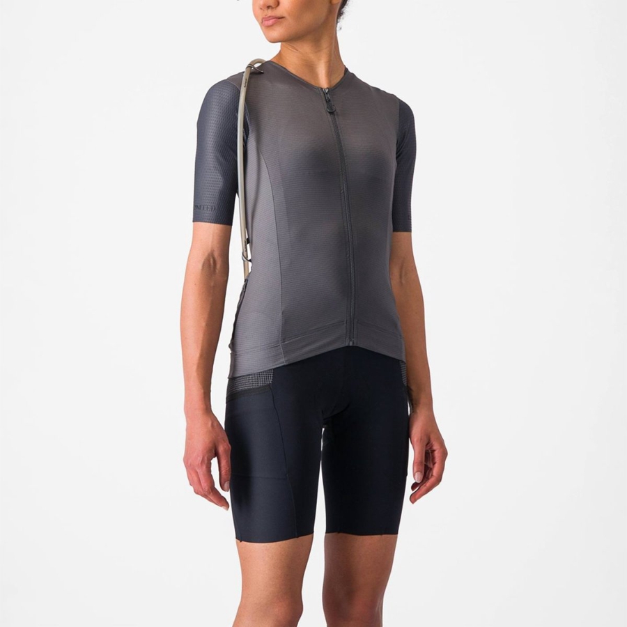 Castelli UNLIMITED PRO W Jersey Dames Donkergrijs | 675908UXR