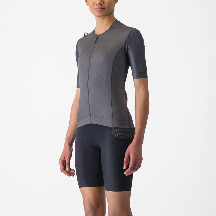 Castelli UNLIMITED PRO W Jersey Dames Donkergrijs | 675908UXR