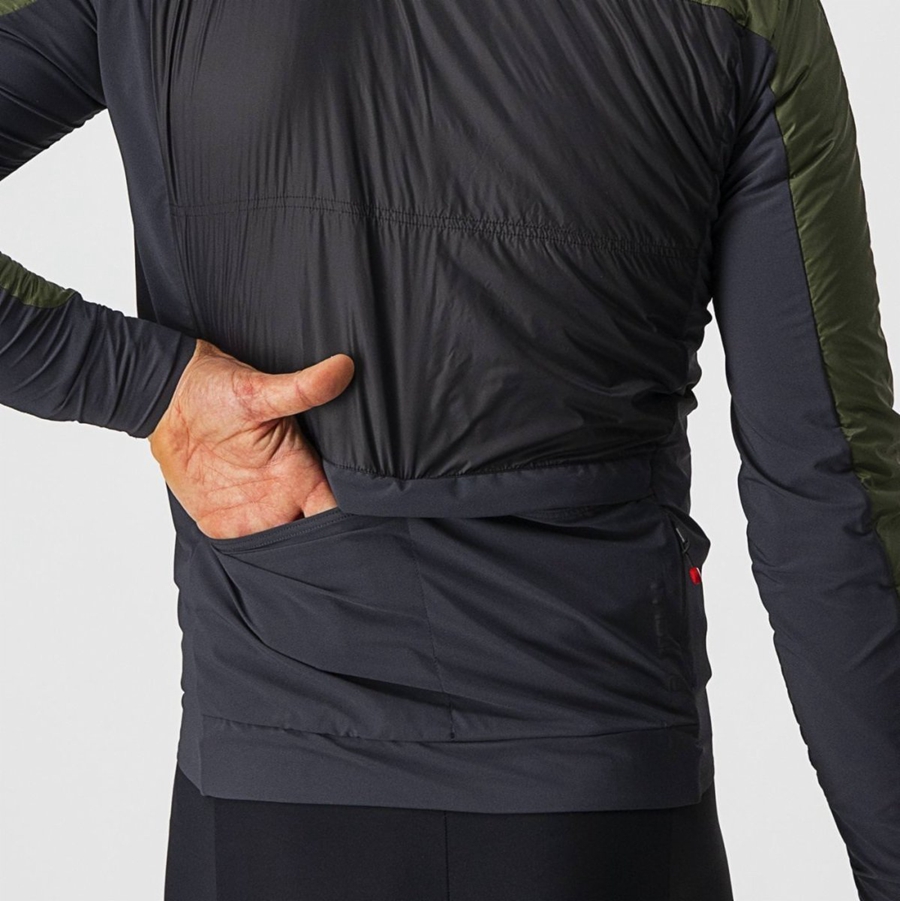 Castelli UNLIMITED PUFFY Jassen Heren Lichtgroen Donkergrijs | 843201ZWU