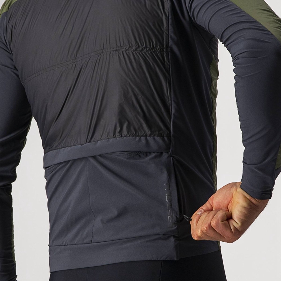 Castelli UNLIMITED PUFFY Jassen Heren Lichtgroen Donkergrijs | 843201ZWU