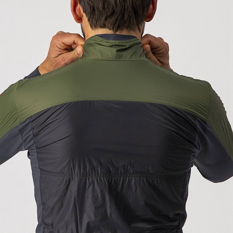 Castelli UNLIMITED PUFFY Jassen Heren Lichtgroen Donkergrijs | 843201ZWU