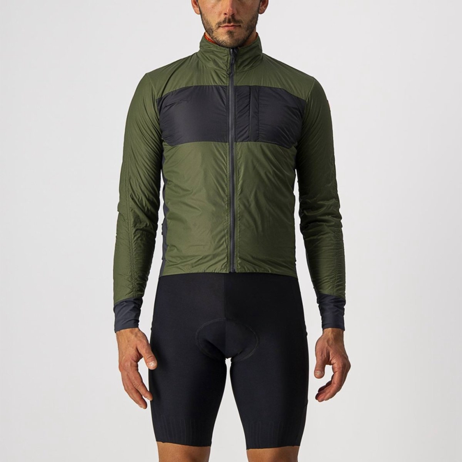 Castelli UNLIMITED PUFFY Jassen Heren Lichtgroen Donkergrijs | 843201ZWU