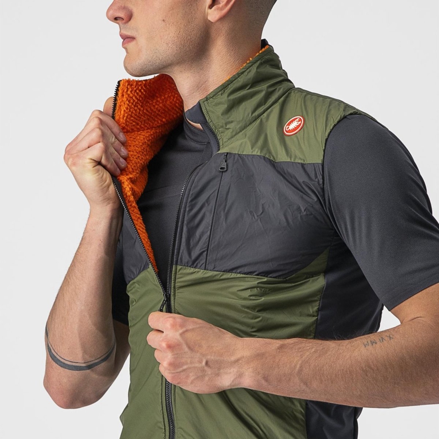 Castelli UNLIMITED PUFFY Vest Heren Lichtgroen Donkergrijs | 250438PYA