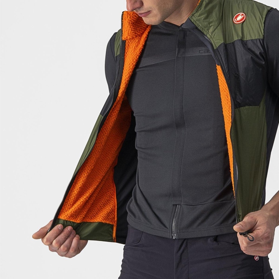 Castelli UNLIMITED PUFFY Vest Heren Lichtgroen Donkergrijs | 250438PYA