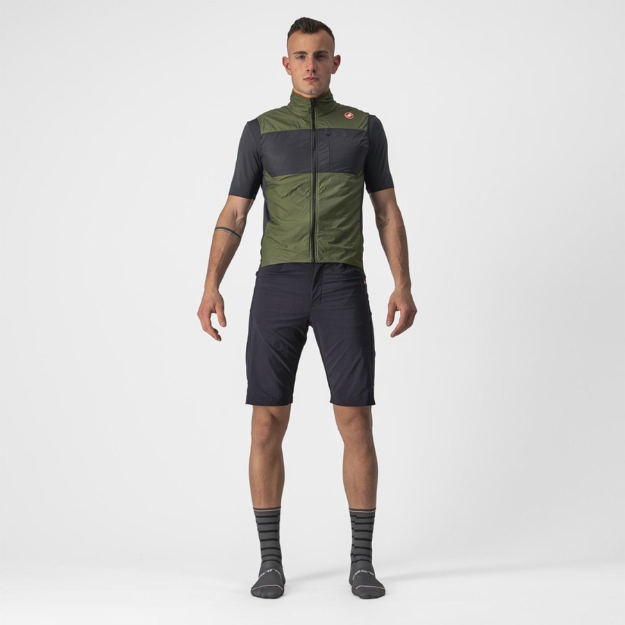 Castelli UNLIMITED PUFFY Vest Heren Lichtgroen Donkergrijs | 250438PYA