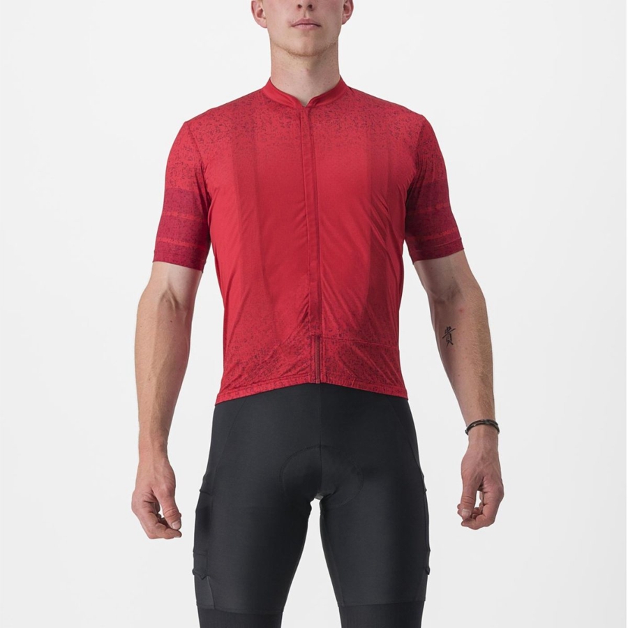 Castelli UNLIMITED TERRA Jersey Heren Donkerrood | 362984XGC