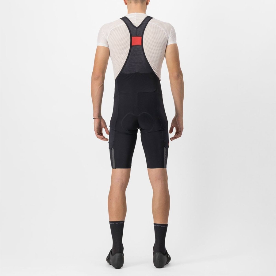 Castelli UNLIMITED THERMAL Korte Broek Met Slabbetje Heren Zwart | 374958QOB