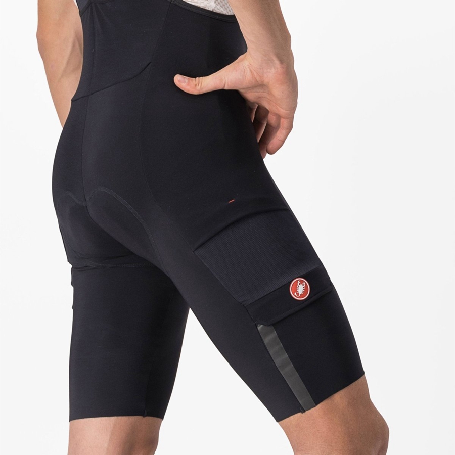 Castelli UNLIMITED THERMAL Korte Broek Met Slabbetje Heren Zwart | 374958QOB