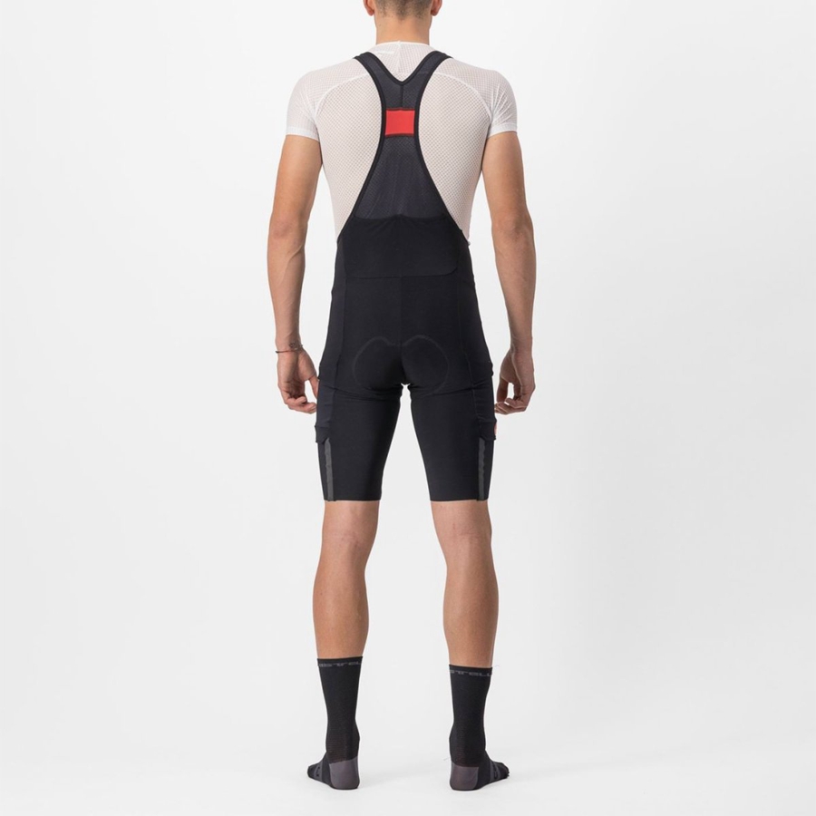 Castelli UNLIMITED THERMAL Korte Broek Met Slabbetje Heren Zwart | 374958QOB