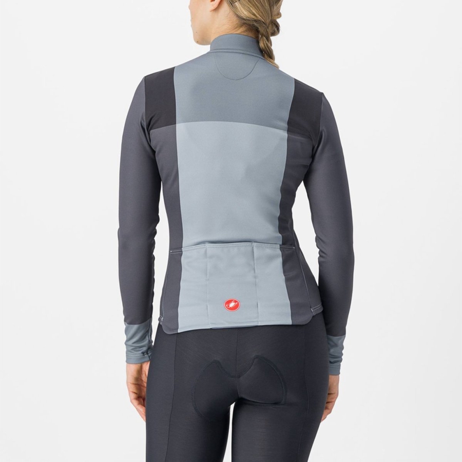 Castelli UNLIMITED W THERMAL Jersey Dames Zwart Grijs | 059246SYA