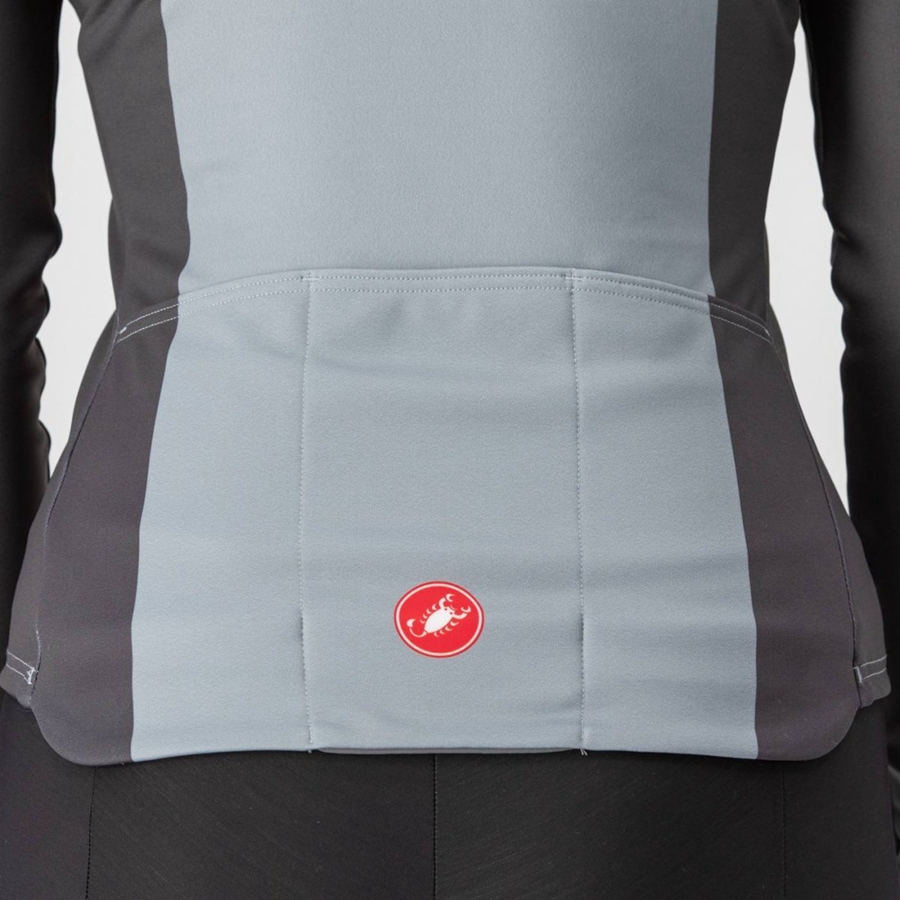 Castelli UNLIMITED W THERMAL Jersey Dames Zwart Grijs | 059246SYA