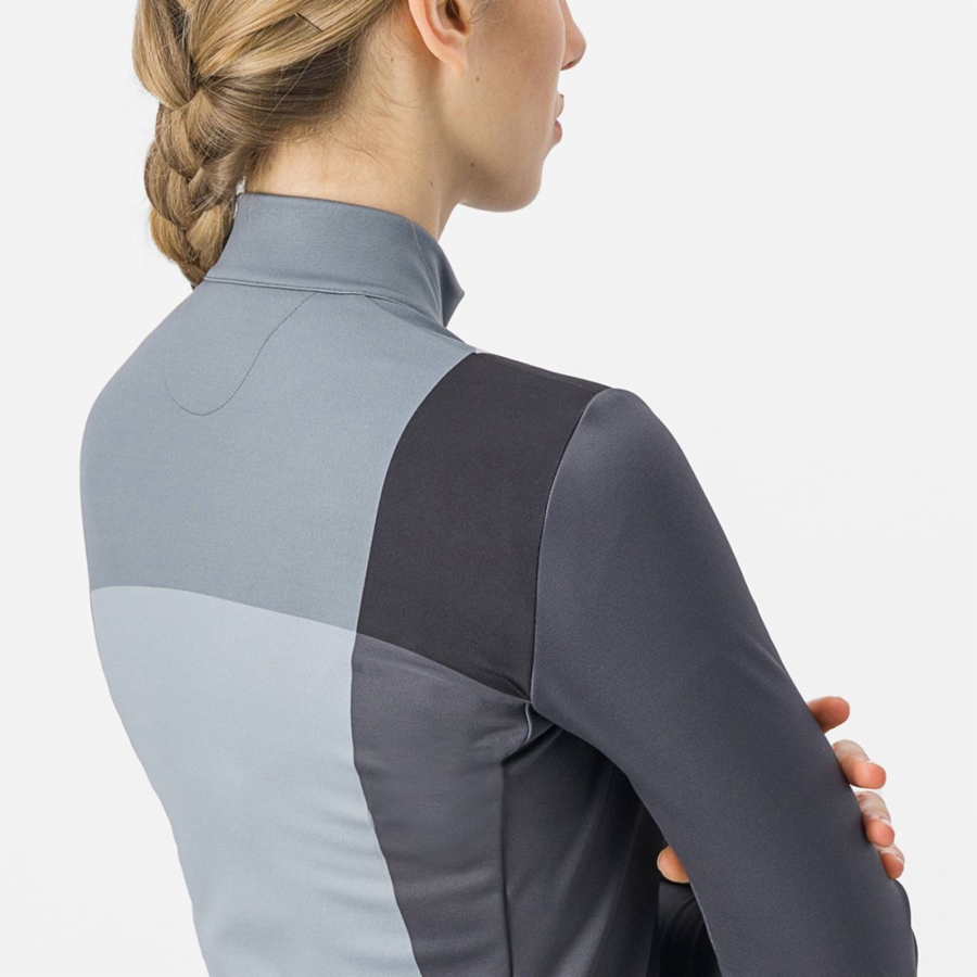 Castelli UNLIMITED W THERMAL Jersey Dames Zwart Grijs | 059246SYA