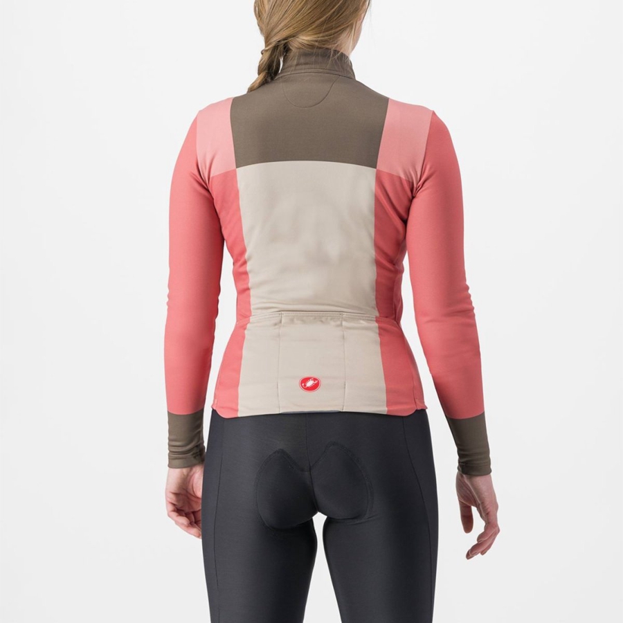 Castelli UNLIMITED W THERMAL Jersey Dames Rood | 869302LUA