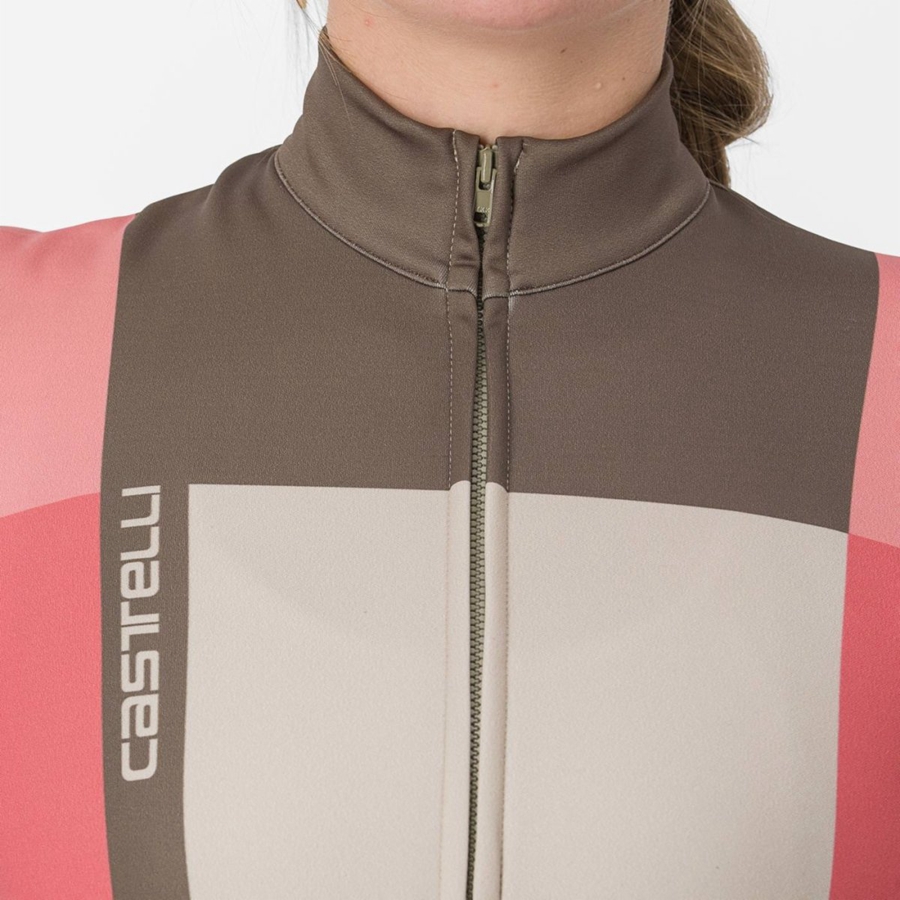 Castelli UNLIMITED W THERMAL Jersey Dames Rood | 869302LUA