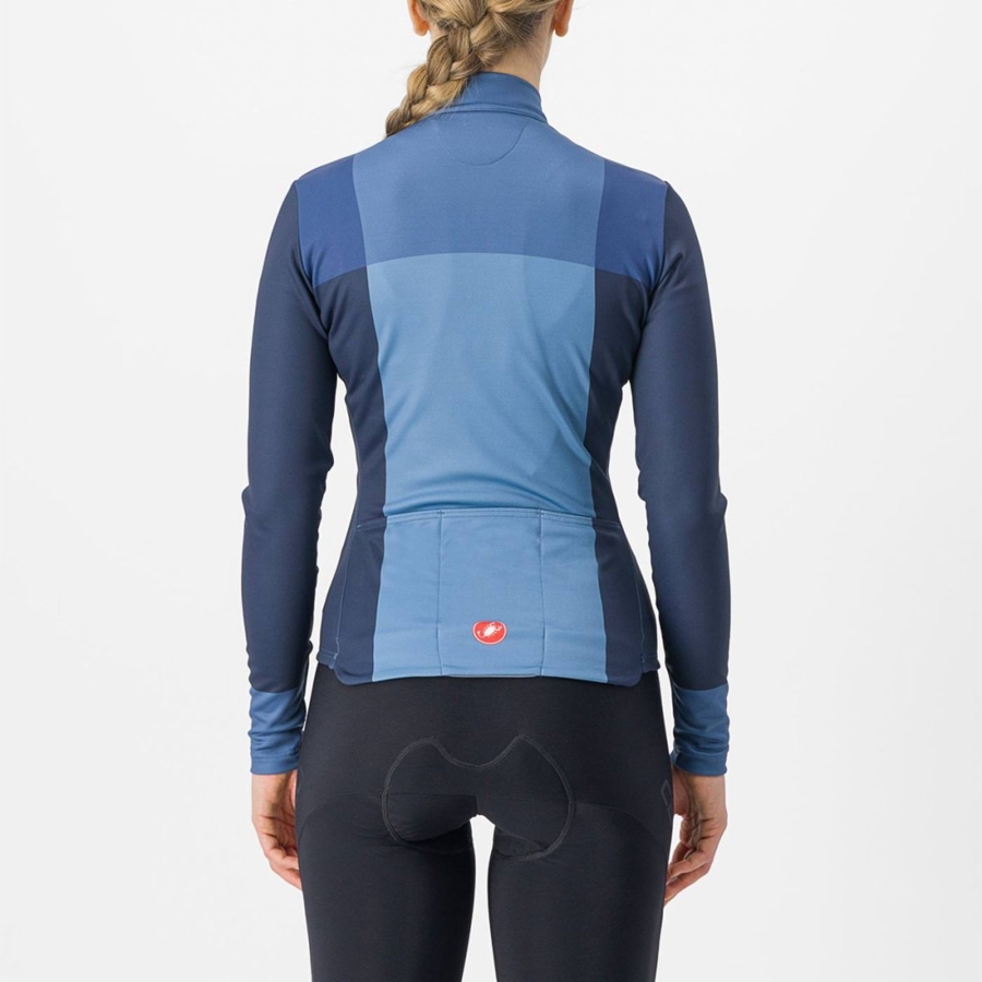 Castelli UNLIMITED W THERMAL Jersey Dames Blauw Blauw | 318752PRC