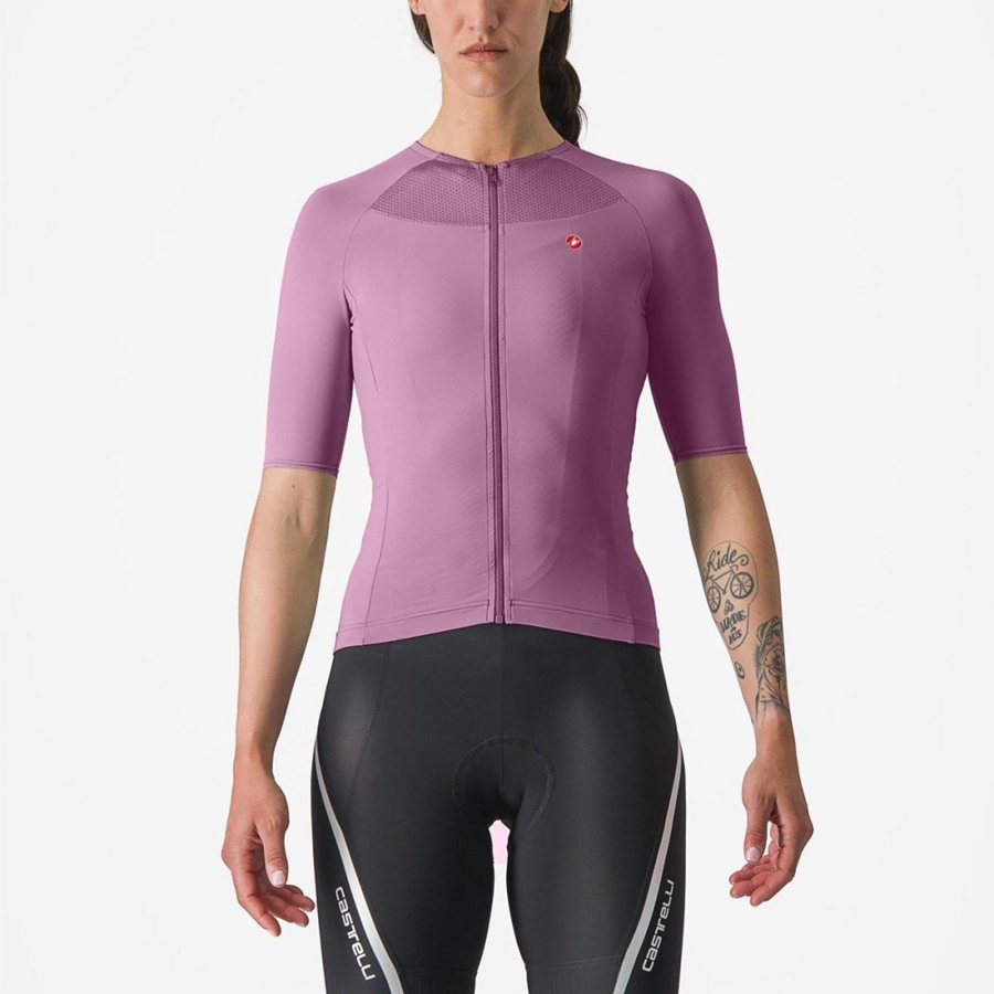 Castelli VELOCISSIMA 2 Jersey Dames Dieppaars Zwart | 104927VJQ