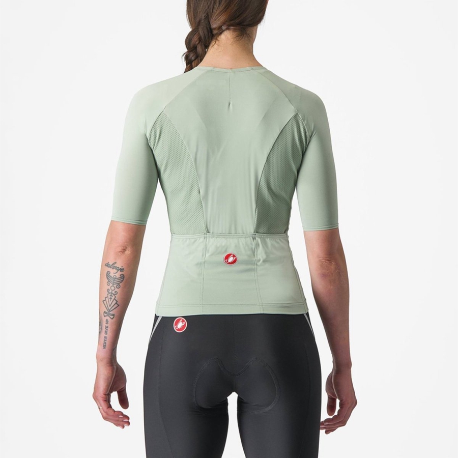 Castelli VELOCISSIMA 2 Jersey Dames Groen Blauw | 180594OWM