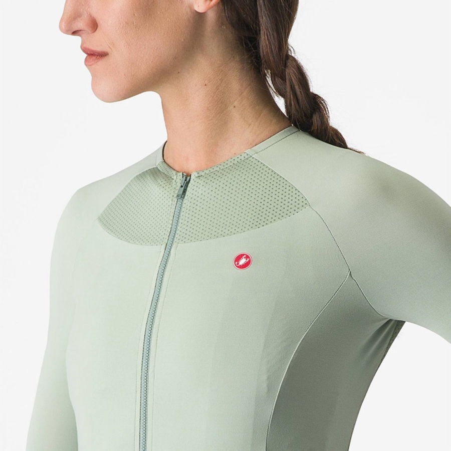 Castelli VELOCISSIMA 2 Jersey Dames Groen Blauw | 180594OWM