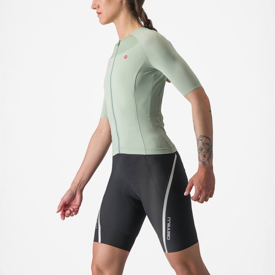 Castelli VELOCISSIMA 2 Jersey Dames Groen Blauw | 180594OWM