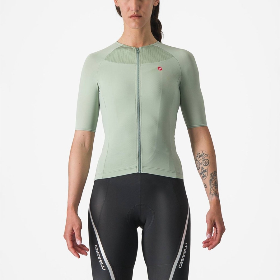 Castelli VELOCISSIMA 2 Jersey Dames Groen Blauw | 180594OWM