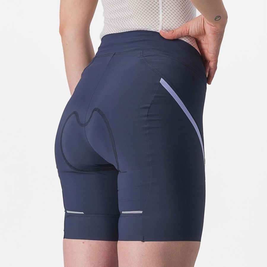 Castelli VELOCISSIMA 3 Korte Broek Dames Blauw Paars Wit | 241930OSJ