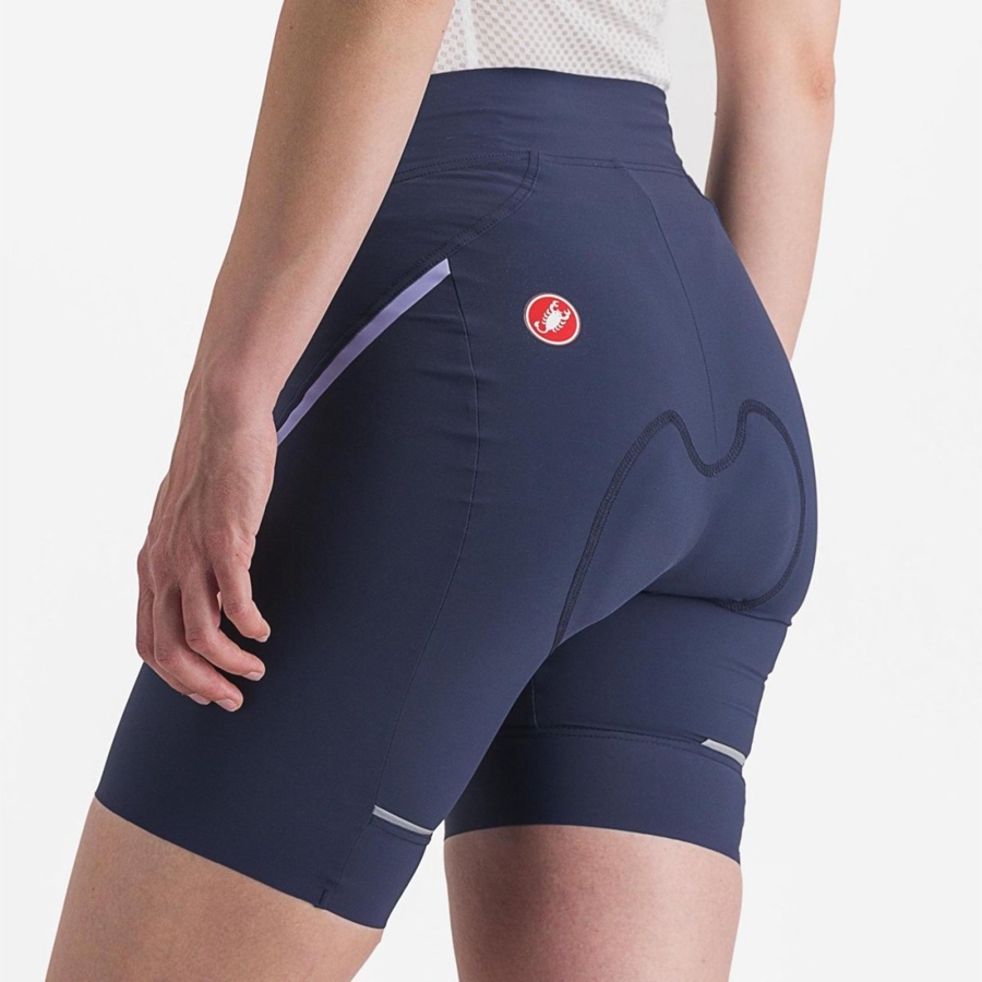 Castelli VELOCISSIMA 3 Korte Broek Dames Blauw Paars Wit | 241930OSJ