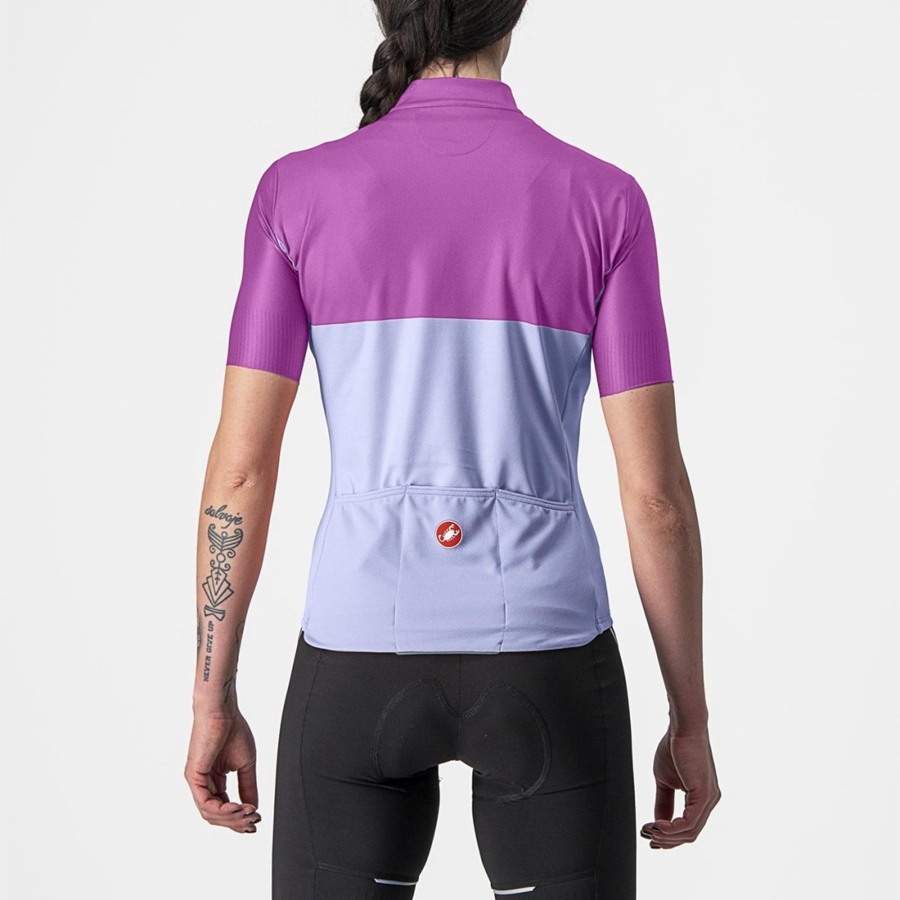 Castelli VELOCISSIMA Jersey Dames Paars Wit | 285017IZT